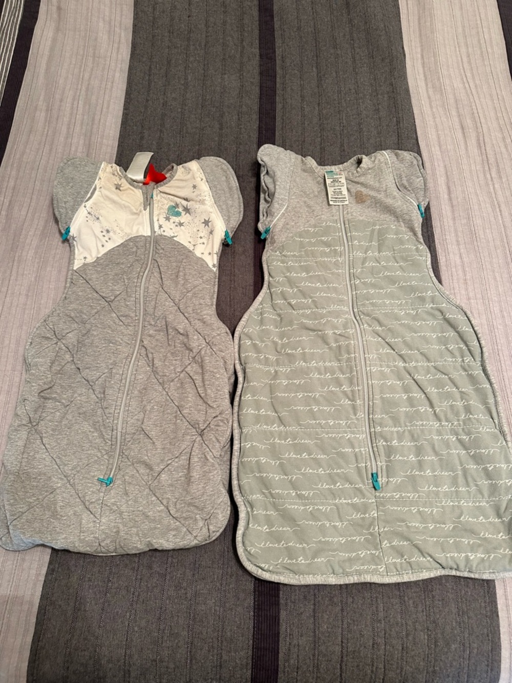 Bundle of 2 Love to Dream transitional sleep sacks 2.5 tog